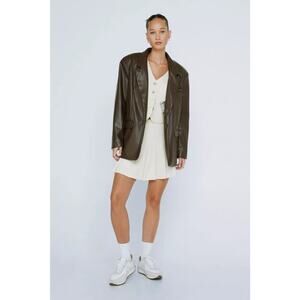 Nasty Gal Petite Leather Jacket Size 12